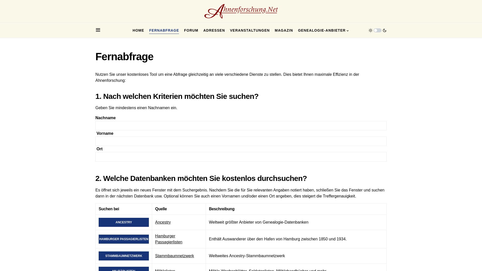 Ahnenforschung.Net