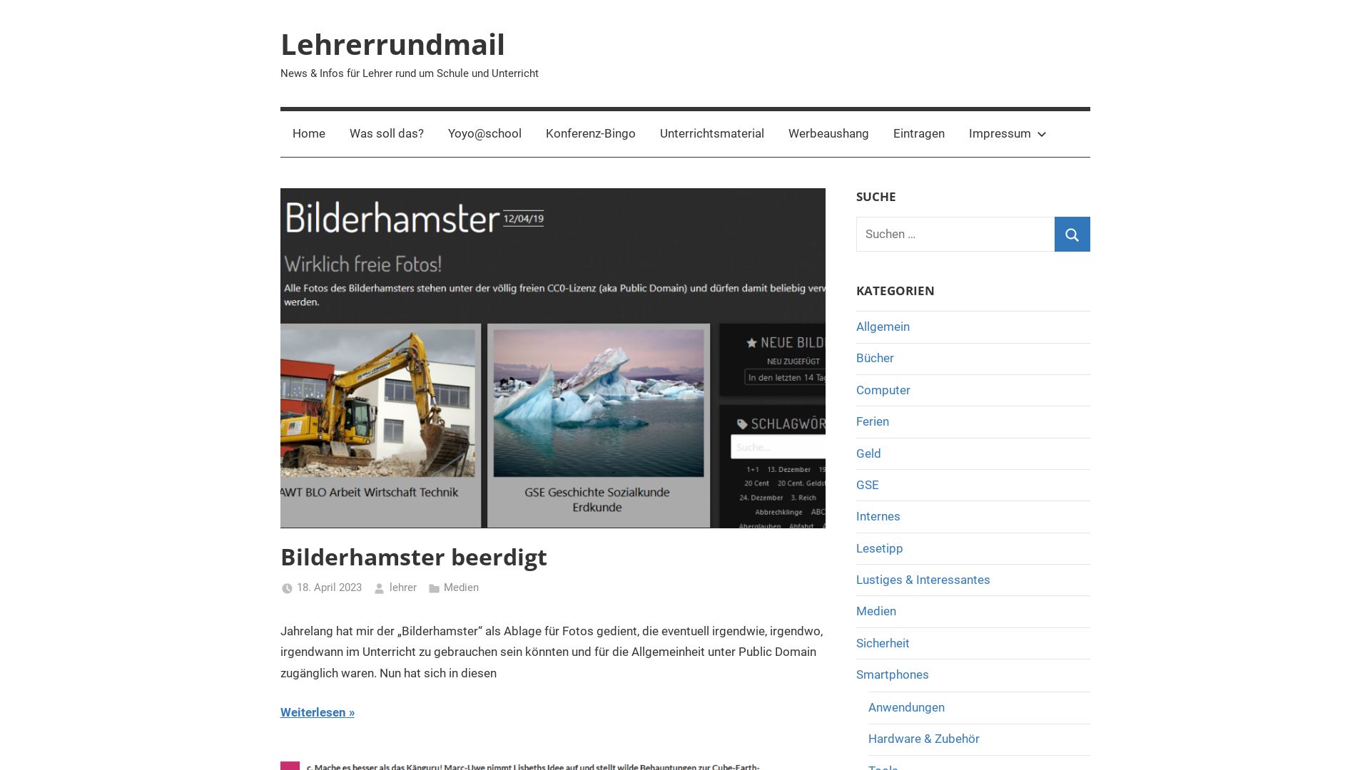 Lehrerrundmail