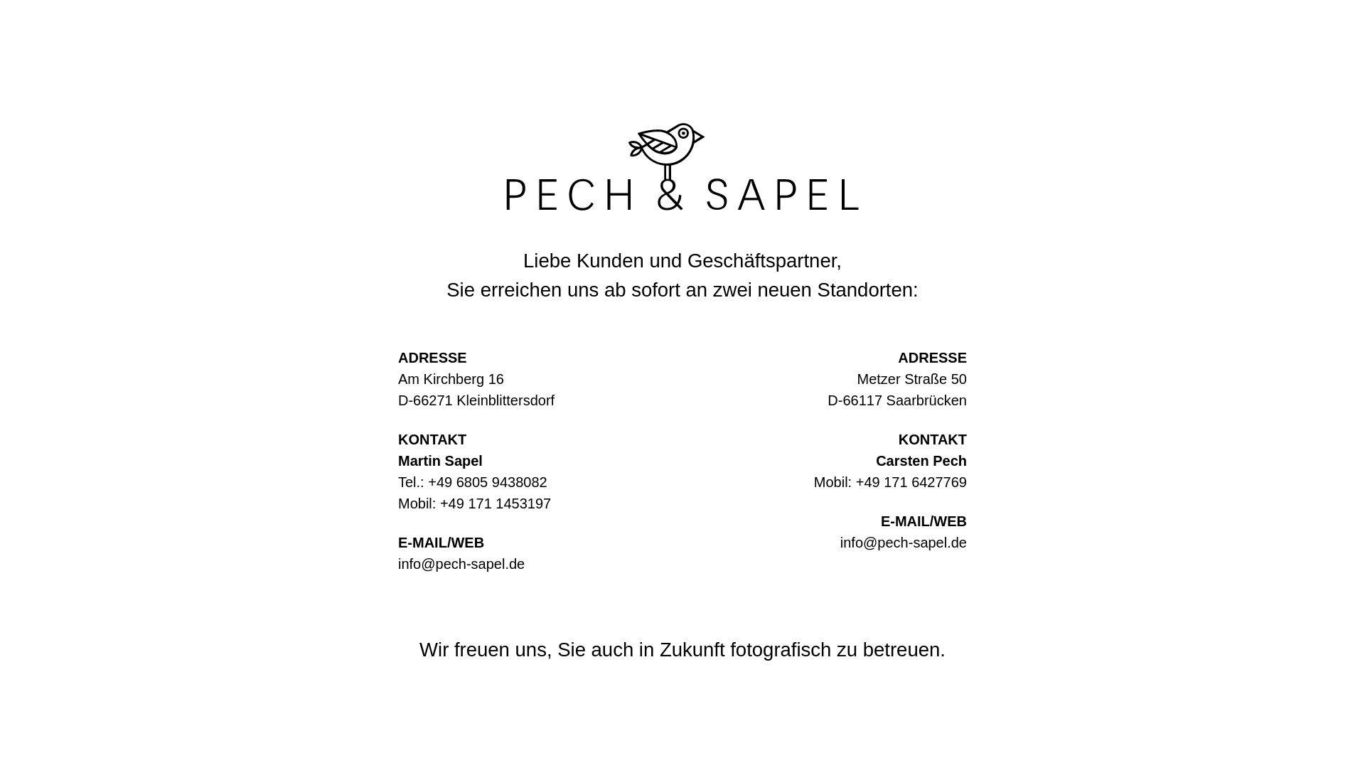 Werbefotografie Pech & Sapel