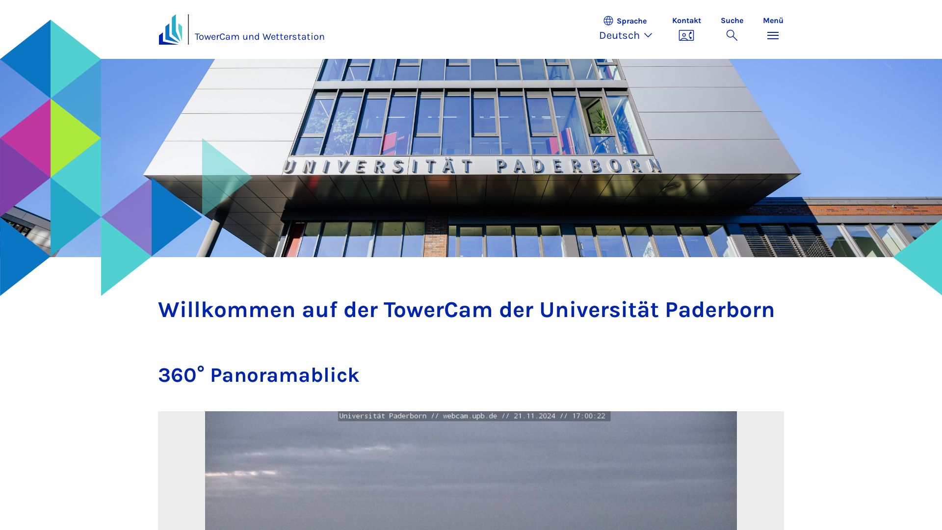 Webcam der Universität Paderborn