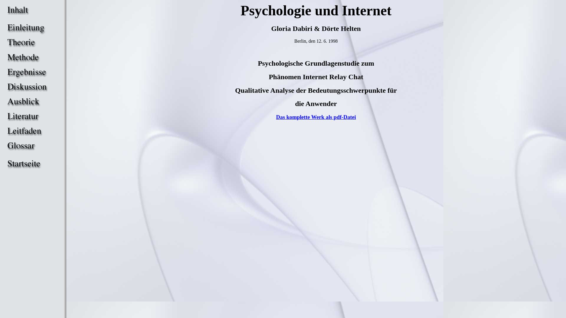 Psychologie und Internet