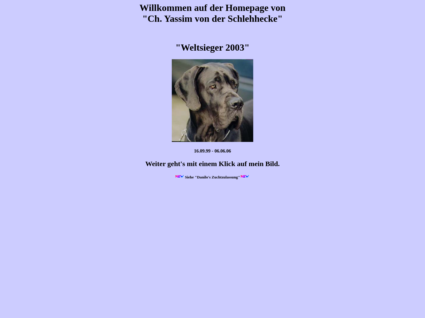 Yassim von der Schlehhecke