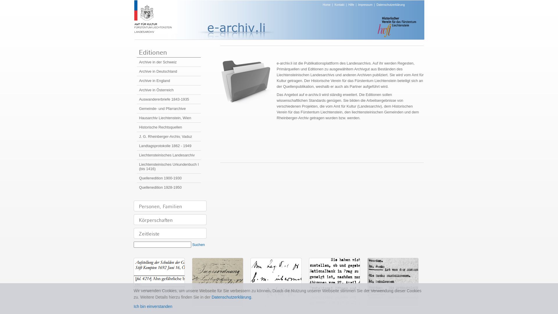 E-archiv.li - Liechtensteinisches Landesarchiv