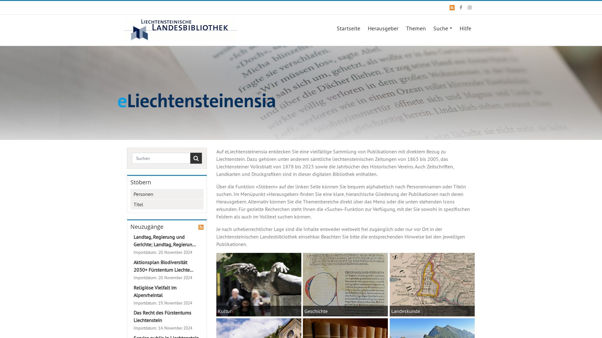 eLiechtensteinensia - Landesbibliothek Fürstentum Liechtenstein