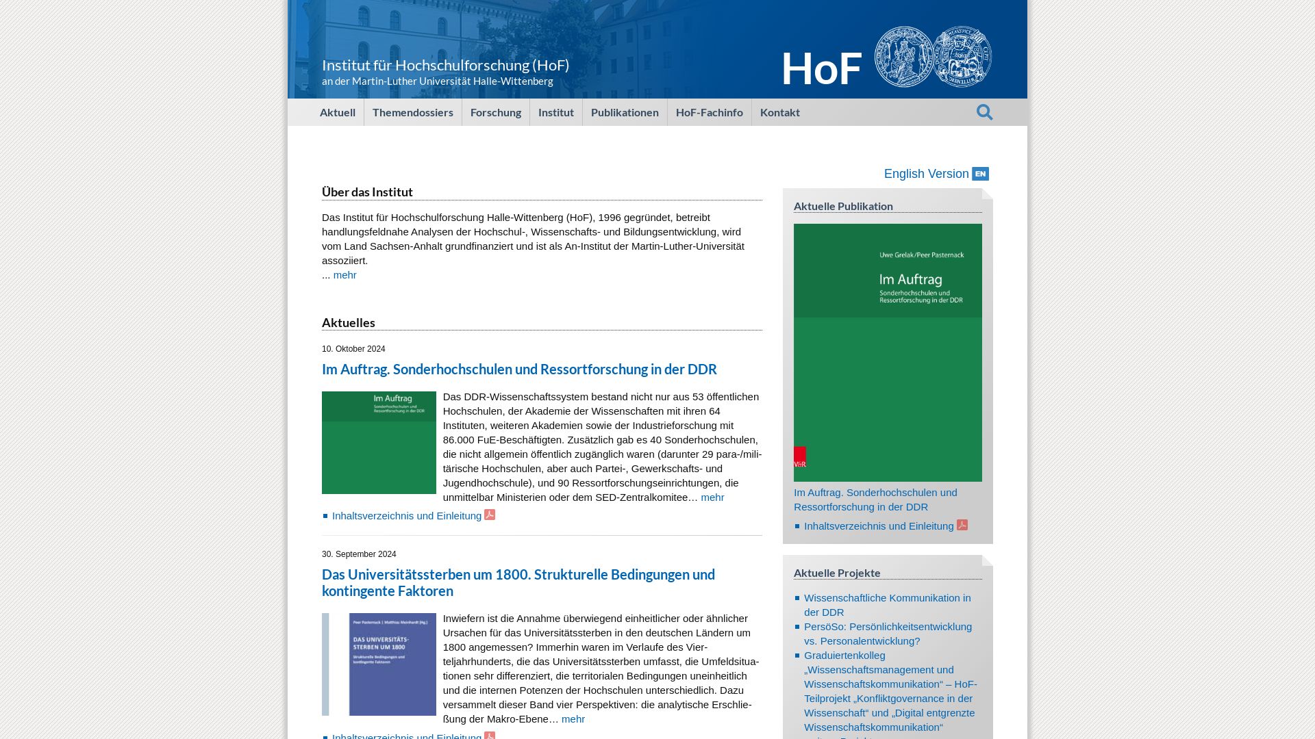 Instituts für Hochschulforschung Wittenberg e.V. (HoF)