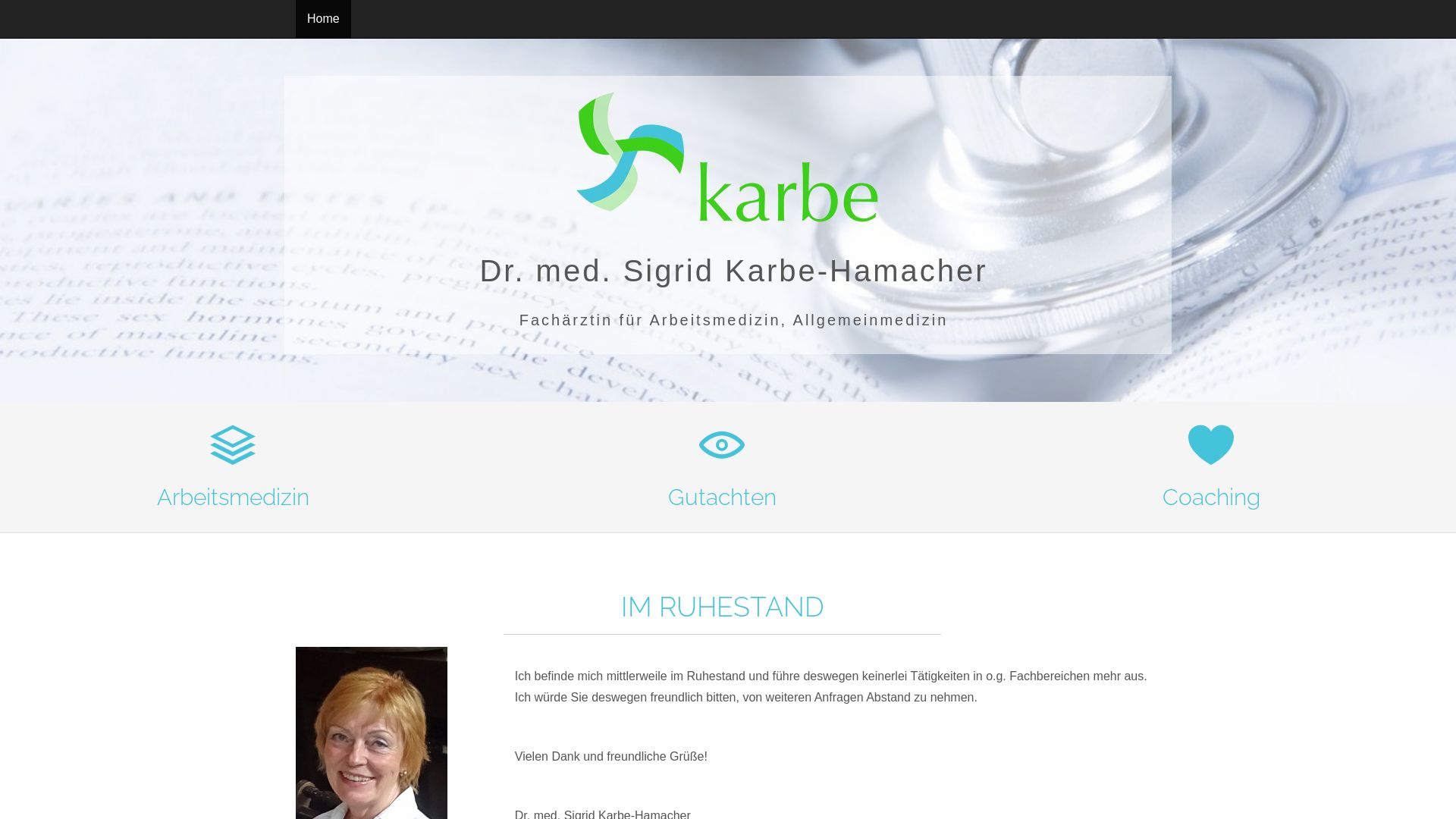 Dr. med. Sigrid Karbe-Hamacher