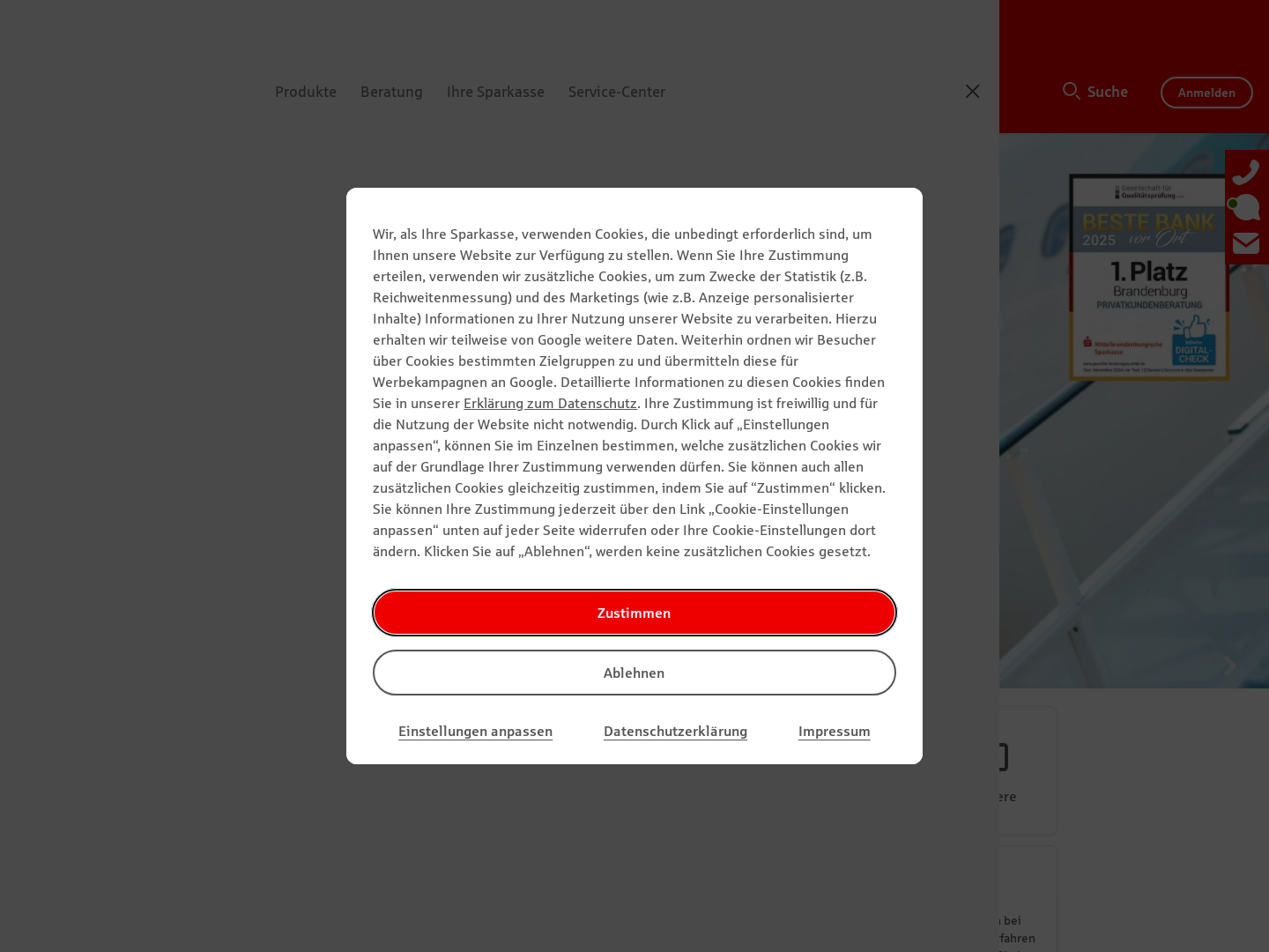 Mittelbrandenburgische Sparkasse in Potsdam