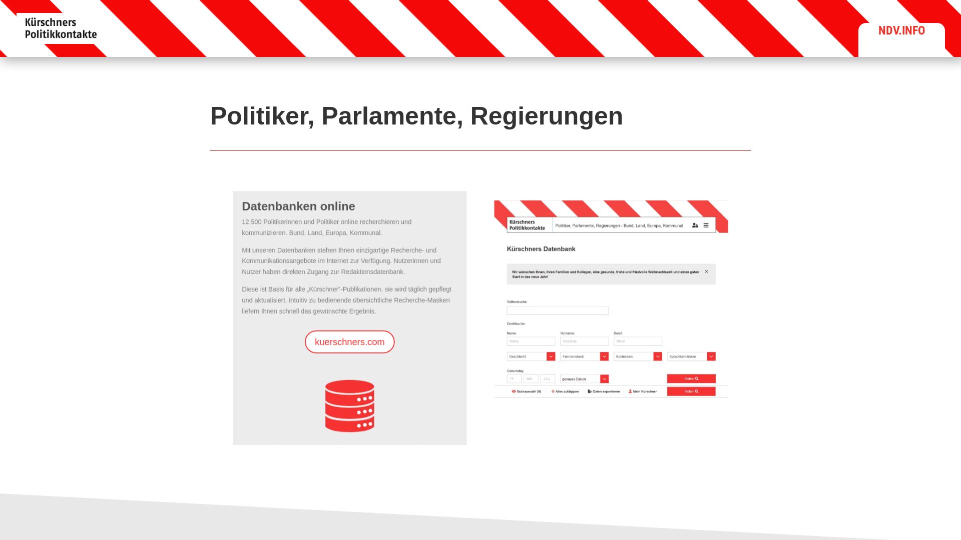 Kürschners Politikkontakte NDV GmbH und Co. KG