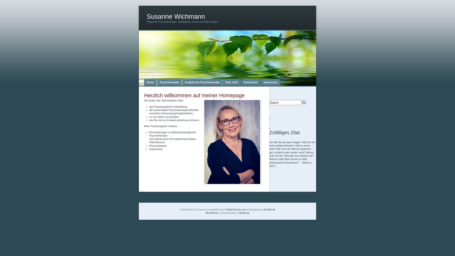 Tiefenpsychologischer Psychotherapie - Susanne Wichmann