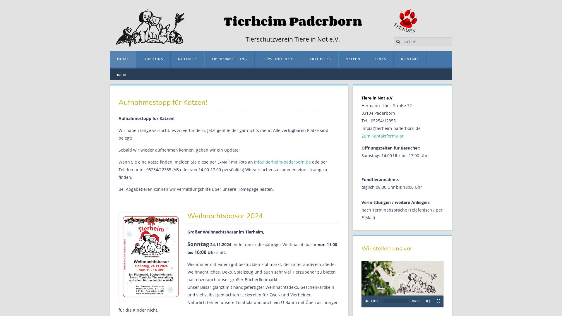 Tierschutzverein "Tiere in Not" e.V. Stadt und Kreis Paderborn