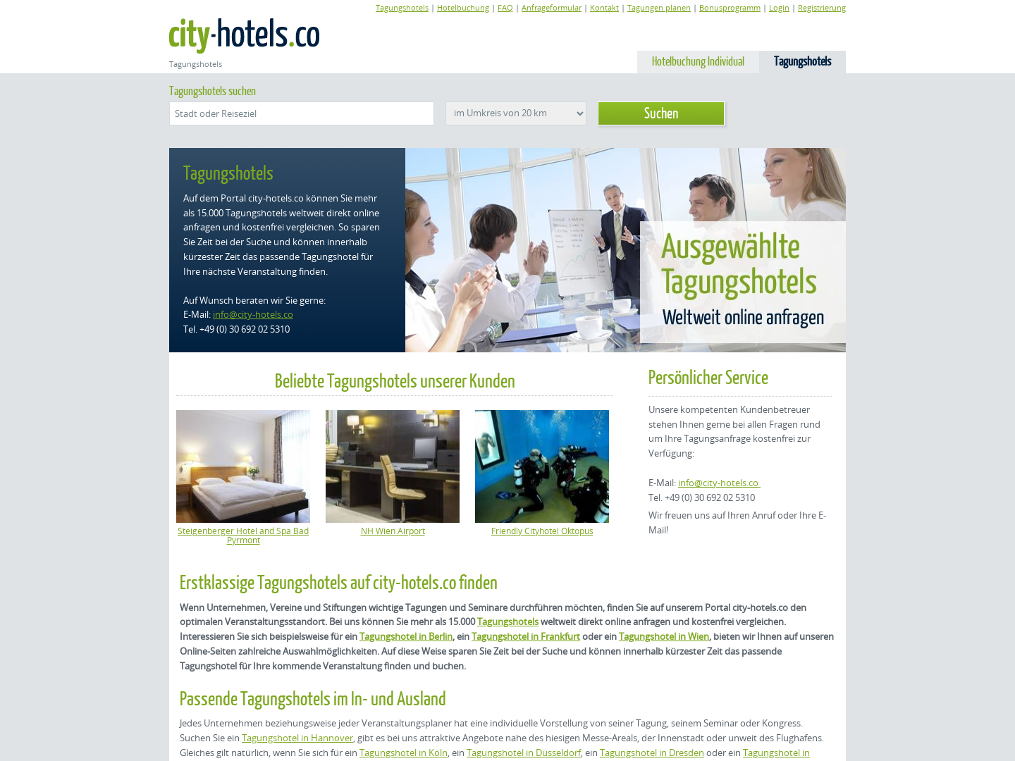 City-Hotels, Katja Wunderlich Hotelvermittlung