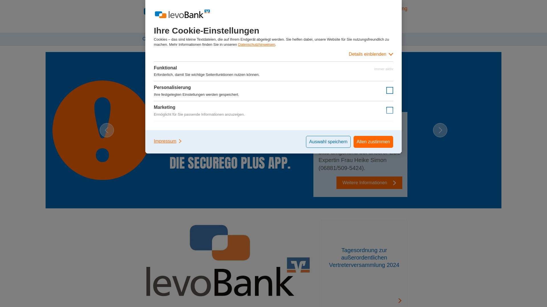 Levobank Vereinte Volksbanken Lebach Eppelborn eG